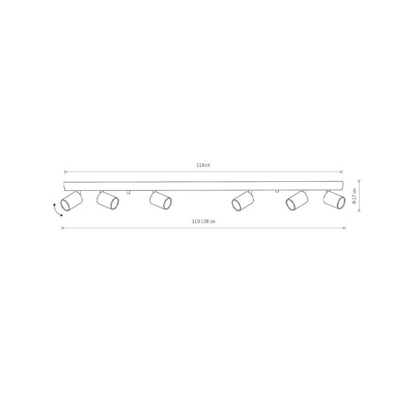 Спот Nowodvorski 6610 Eye spot GU10 6x10W IP20 Gr
