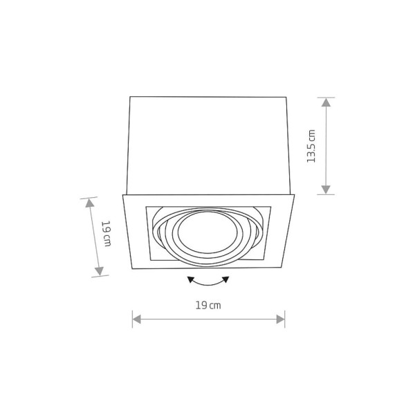 Точковий світильник Nowodvorski 7648 Box es111 GU10, ES111 1x15W IP20 Brown