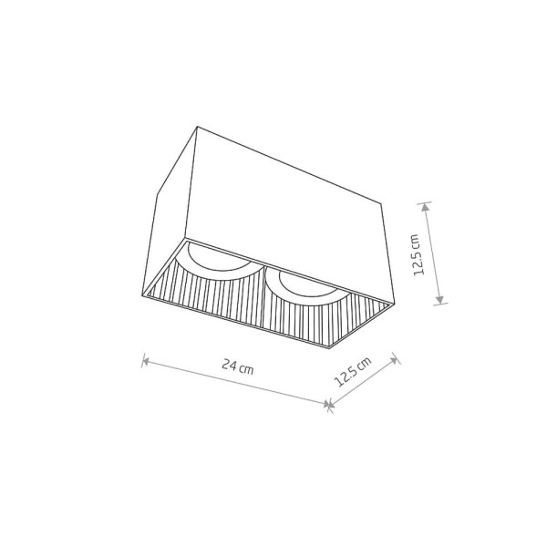 Точковий світильник Nowodvorski 9383 Groove GU10, ES111 2x75W IP20 Wh