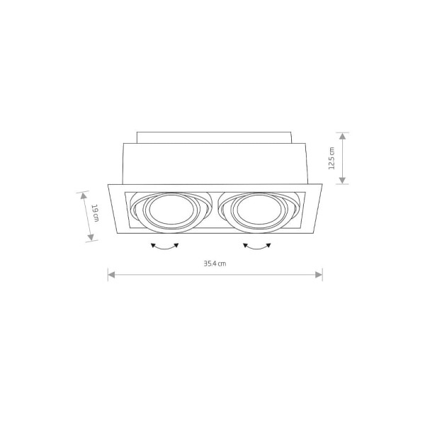Точковий світильник Nowodvorski 9570 Downlight GU10, ES111 2x15W IP20 Bl