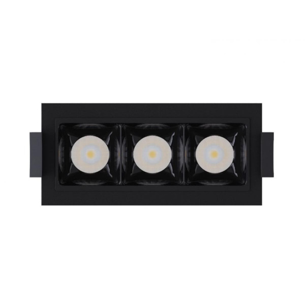 Світильник точковий врізний KLOODI KD-POINT 3X2 6W 3K BK