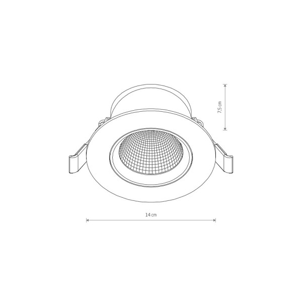 Точковий світильник Nowodvorski 10556 Egina LED 1x15W 4000K 1200Lm IP20 Wh