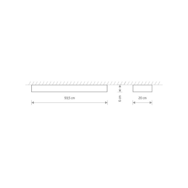 Світильник Nowodvorski 7531 Soft led T8LED 2x16W 3000K 4600Lm IP20 Gr