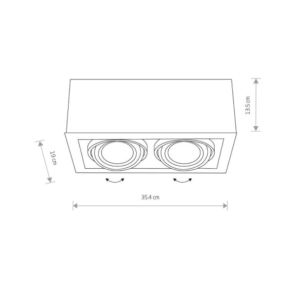 Точковий світильник Nowodvorski 9472 Box GU10, ES111 2x15W IP20 Wh