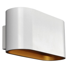 БРА CONCEPTKINKIET / WALL LAMP  1*G9 MAX 42W WHITE ALUMINIUM WITH GOLD INSIDE 1235-W/G
