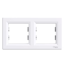 Рамка 2-місна горизонтальна біла Asfora Schneider Electric EPH5800221