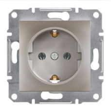 Розетка з заземленням Бронза Asfora Schneider Electric EPH2900169