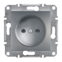 Розетка без заземлюючого контакту ASFORA Сталь Schneider Electric EPH3000162