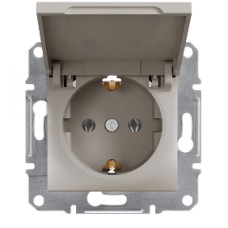 Розетка з заземленням з кришкою ASFORA Бронза Schneider Electric EPH3100169