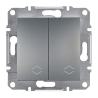 Перемикач двоклавішний самозажимний ASFORA Сталь Schneider Electric EPH0600162