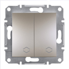 Перемикач двоклавішний самозажимний ASFORA Бронза Schneider Electric EPH0600169