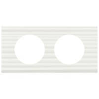 Рамка 2 пости Corian білий рельєф 69012 Legrand Celiane