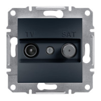 Розетка TV-SAT прохідна антрацит ASFORA Schneider Electric EPH3400271