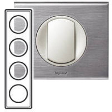 Рамка 4 пост фактура сталь 69104 Legrand Celiane