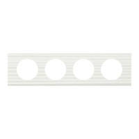 Рамка 4 пости Corian білий рельєф 69014 Legrand Celiane