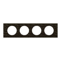 Рамка 4 пости Corian чорний рифлений 69024 Legrand Celiane