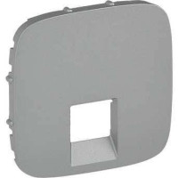 Лицьова панель для розеток RJ 45 і RJ 11 алюміній 755417 Legrand Valena Allure