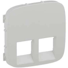 Лицьова панель для подвійних розеток RJ 45 і RJ 11 білий 755425 Legrand Valena Allure