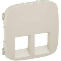 Лицьова панель для подвійних розеток RJ 45 і RJ 11 слонова кістка 755426 Legrand Valena Allure