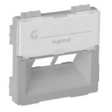 Лицьова панель Rutenbeck подвійний розетки RJ45 алюміній 755382 Legrand Valena Life