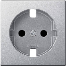 Накладка для розетки з з/к Merten SM алюміній MTN2331-0460