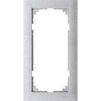 Рамка 2-постова без перегородки Merten M-PURE алюміній MTN4025-3660