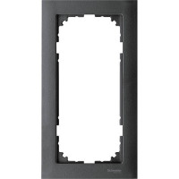 Рамка 2-постова без перегородки Merten M-PURE антрацит MTN4025-3614