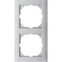 Рамка 2-постова Merten M-PURE алюміній MTN4020-3660
