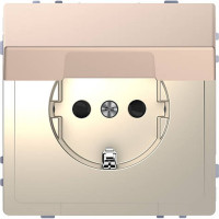 Розетка із заземленням і кришкою  Merten D-Life MTN2310-6051 Шампань