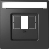 Накладка для TAE Audio USB з полем для напису Merten D-Life MTN4250-6034 Антрацит