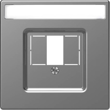 Накладка для TAE Audio USB з полем для напису Merten D-Life MTN4250-6036 Нержавіюча сталь