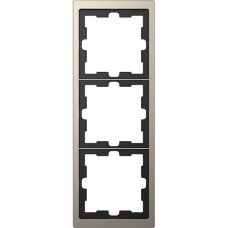 Рамка 3-постова Merten D-Life MTN4030-6550 Нікель