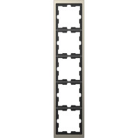 Рамка 5-постова Merten D-Life MTN4050-6550 Нікель