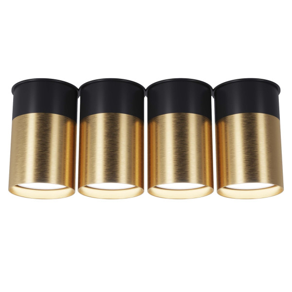 Точковий спот BP Black/White Gold на 4 лампи, арт. 25624