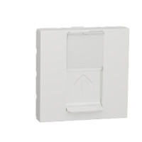 Розетка комп'ютерна RJ45, одинарна категорія 5, STP, 2 модуля білий Unica New NU341318