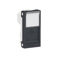 Центральна плата RJ45Keystone/Systimax 1 модуль антрацит Unica New NU946054
