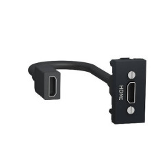 Розетка HDMI, 1 модуль антрацит Unica New NU343054