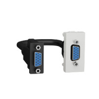 Розетка HD15 female (VGA) 1 модуль білий Unica New NU343218