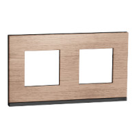 Рамка 2-постова, горизонтальна, Дуб/антрацит Unica New NU600484