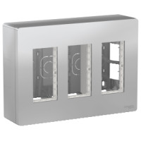 Блок unica system+ відкрита вставка 3х2 алюміній Unica New NU123430