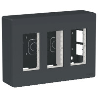 Блок unica system+ відкрита вставка 3х2 антрацит Unica New NU123454