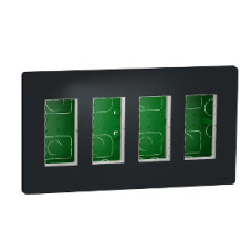 Блок unica system+ прихована вставка 4х2 антрацит Unica New NU174454