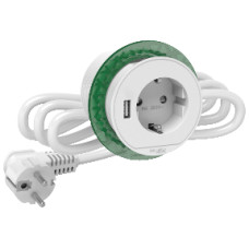 БЛОК РОЗЕТОК (2К+З)+USB тип А білий INS44004