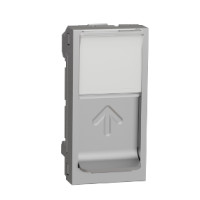 RJ45 накладка 1 модуль алюміній Unica New NU941030