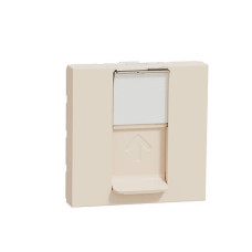 Розетка компьютерна RJ45 кат.6 UTP 2 модуля бежевий Unica New NU341544