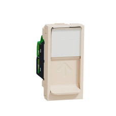 Розетка компьютерна RJ45 кат.6 STP 1 модуль бежевий Unica New NU341644