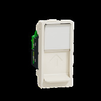 Розетка компьютена RJ45 CAT6A FTP 1 модуль бежевий Unica New NU344844