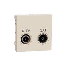 Розетка R-TV-SAT 2 модуля бежевий Unica New NU345444