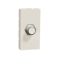 Розетка Coaxial F-type 1 модуль бежевий Unica New NU346844