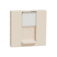RJ45 накладка 2 модуля бежевий Unica New NU941144